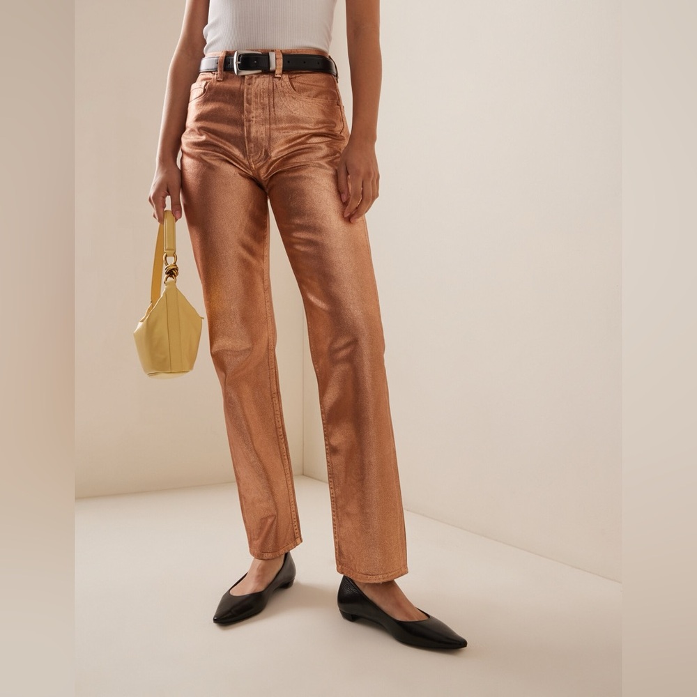 ULLA JOHNSON The Agnes Jean In Copper Foil Washed Pink, NWT, $490, sz 27